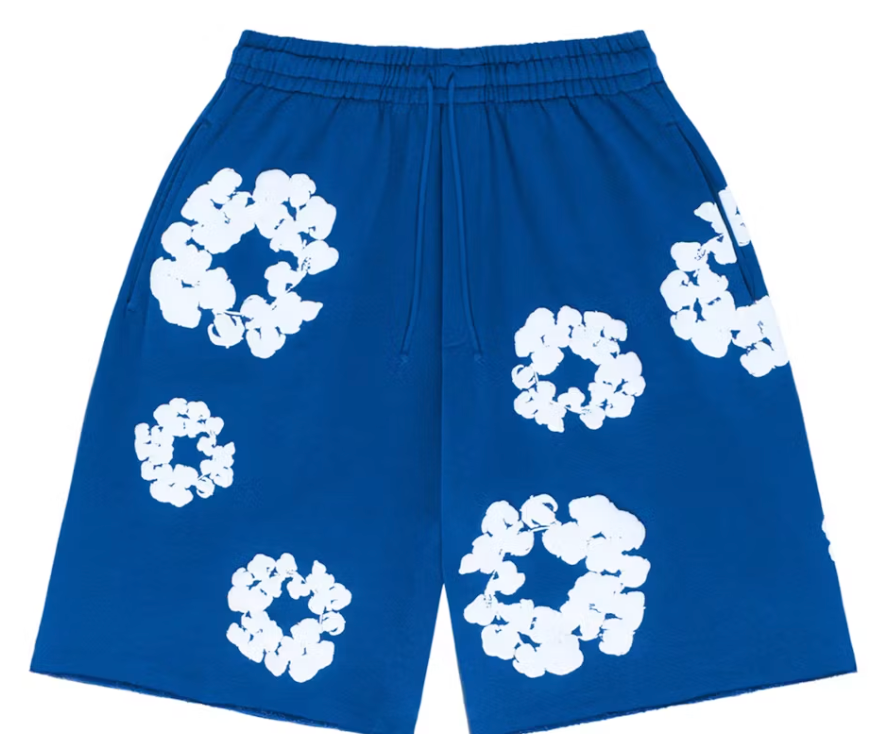Denim Tears The Cotton Wreath Shorts Royal Blue