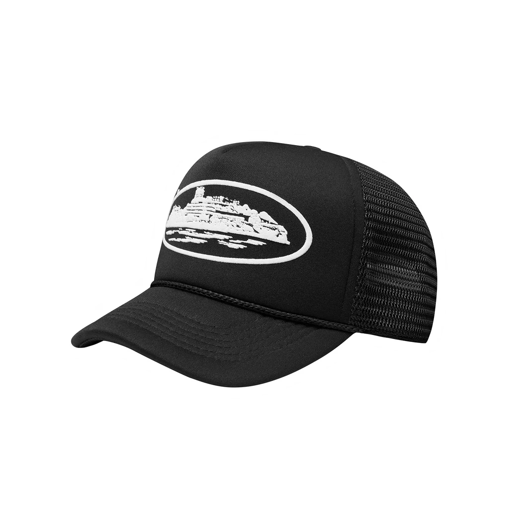 Corteiz OG Island Trucker Hat Black