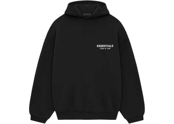 Fear of God Essentials Fleece Hoodie Black – Newcop Dubai