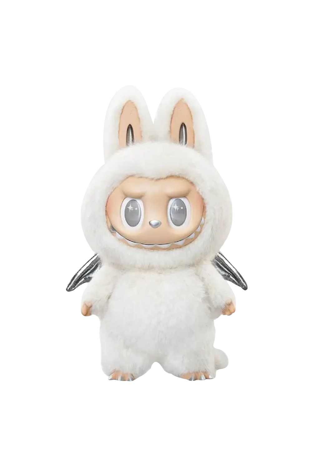 海外限定 Labubu ホワイトAngel ふわふわぬいぐるみ Pop Mart Original Labubu Angel in Cloud Doll Vinyl Face