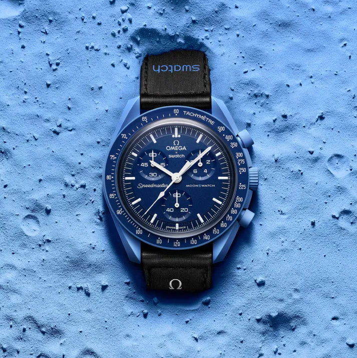 Swatch x Omega Bioceramic Moonswatch Mission to Neptune – Newcop Dubai
