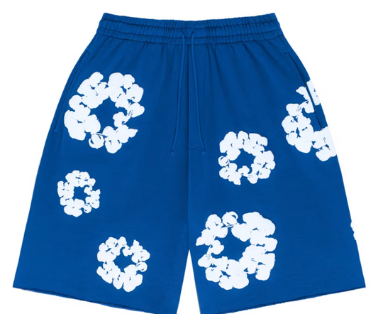 Denim Tears The Cotton Wreath Shorts Royal Blue