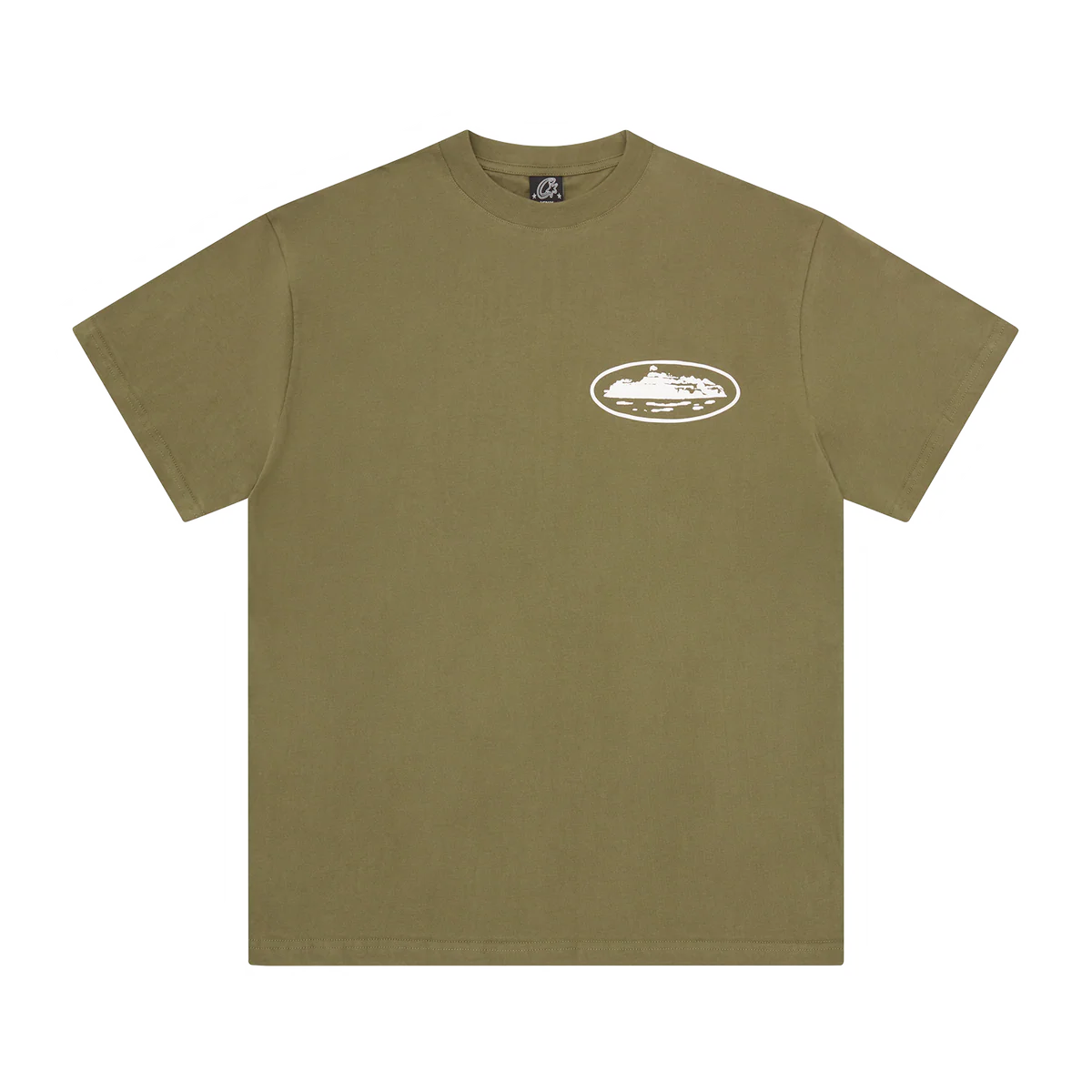 Corteiz Island Puff Print Tee Olive