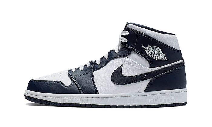 Air Jordan 1 Mid White Metallic Gold Obsidian