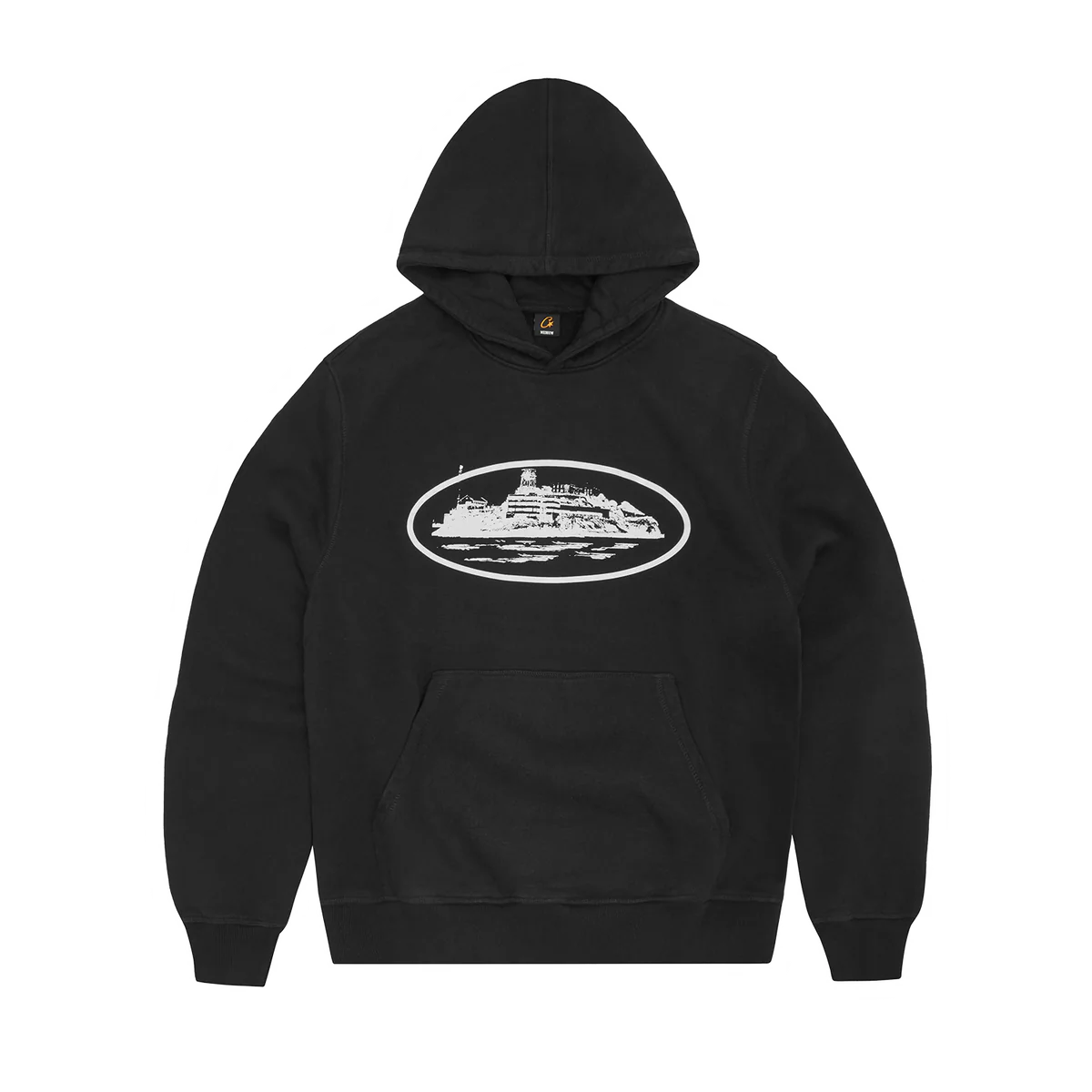 Corteiz Alcatraz Hoodie Black White