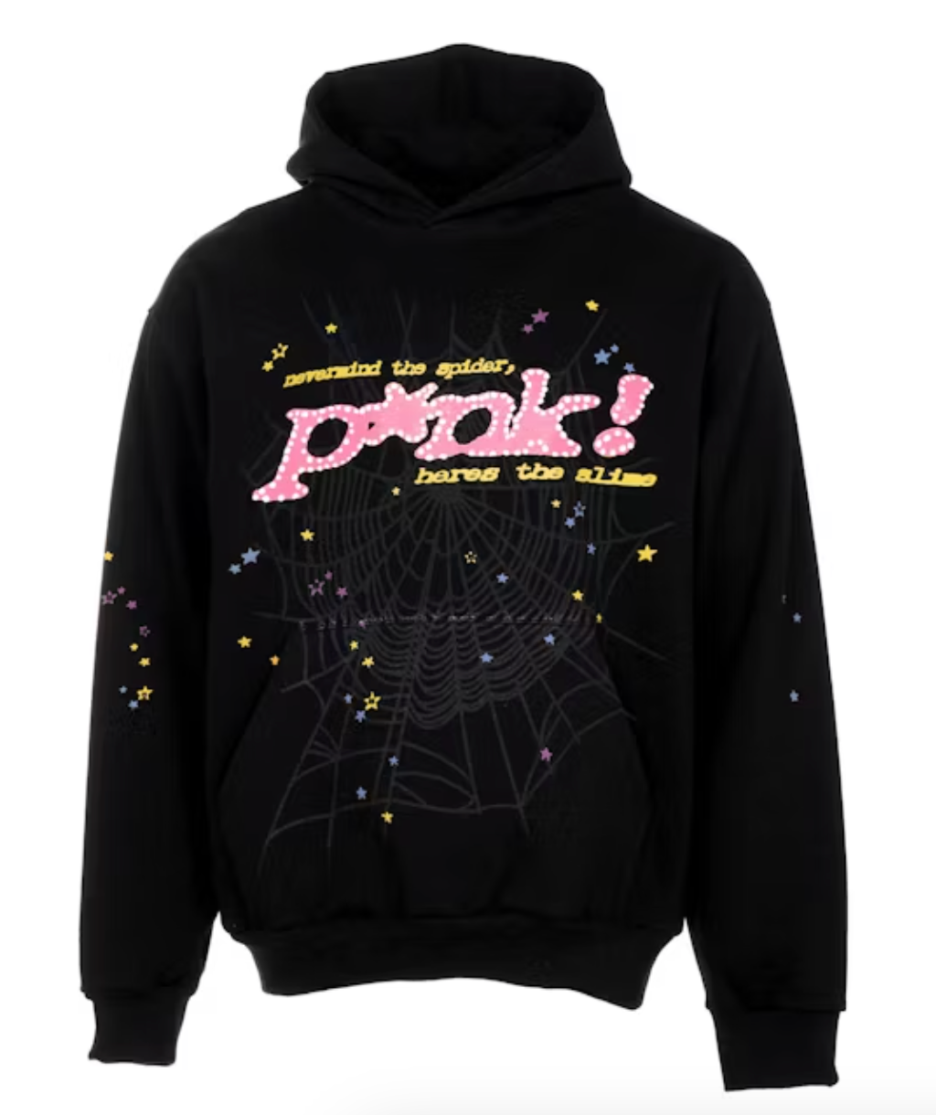 Sp5der P*NK Hoodie Black