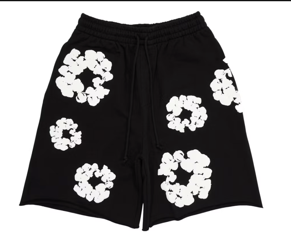 Denim Tears The Cotton Wreath Shorts Black