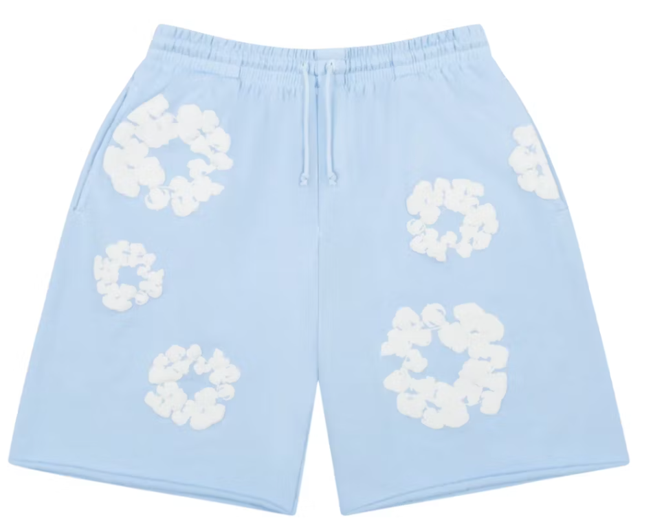 Denim Tears The Cotton Wreath shorts Powder Blue