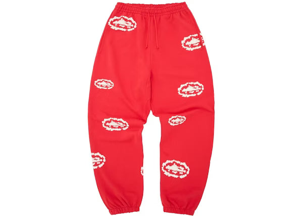 Corteiz x Denim Tears Island Wreath Sweatpant Red