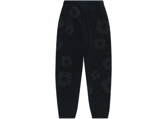 Denim Tears Cotton Wreath Sweatpants Black Monochrome
