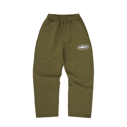 Corteiz Island Puff Print Sweatpant Olive