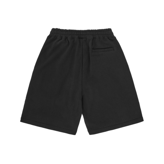 Corteiz Island Puff Print Sweatshort Black back
