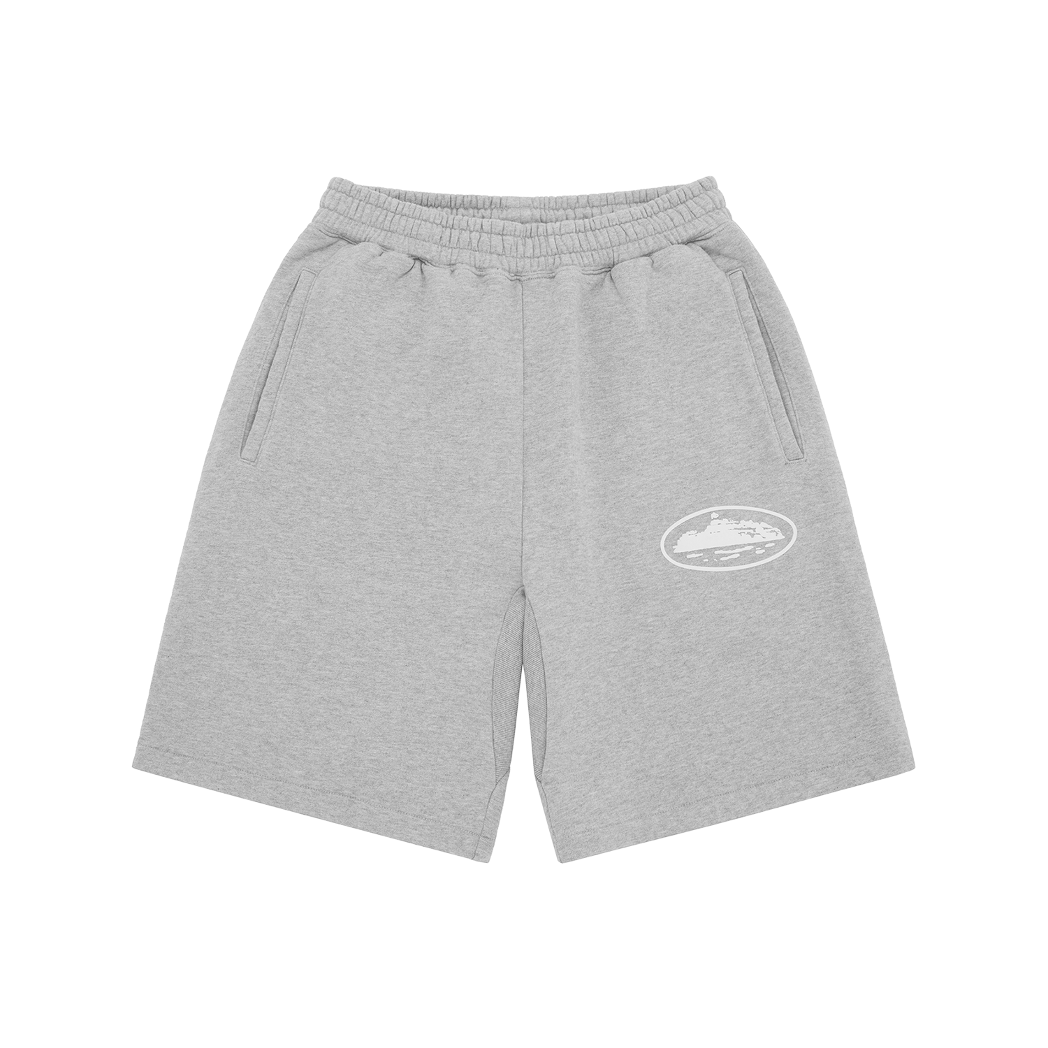 Corteiz Island Puff Print Sweatshort Heather Grey