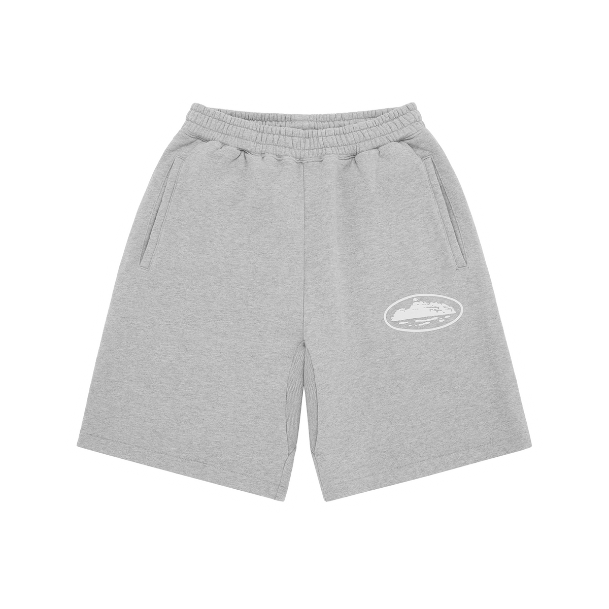 Corteiz Island Puff Print Sweatshort Heather Grey