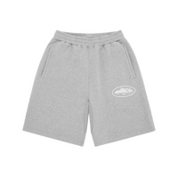 Corteiz Island Puff Print Sweatshort Heather Grey