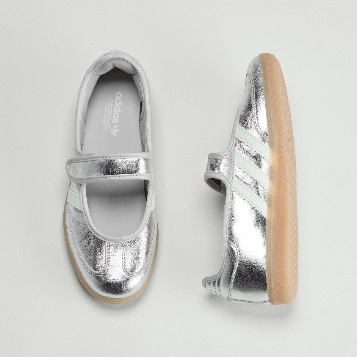 Adidas Samba Jane Silver Metallic Off White - on foot