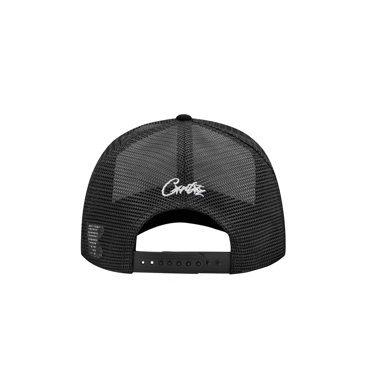 Corteiz Island Puff Print Trucker Hat White/Black