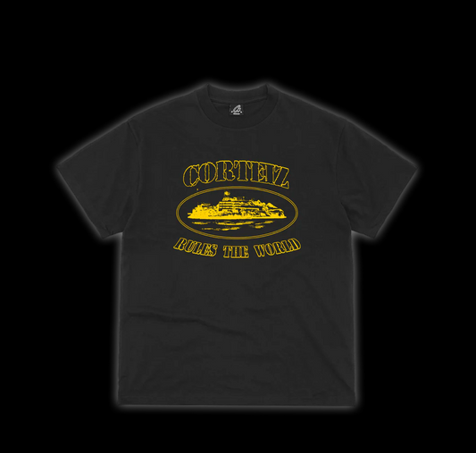 تي شيرت كورتيز أو جي ألكاتراز أسود وأصفر