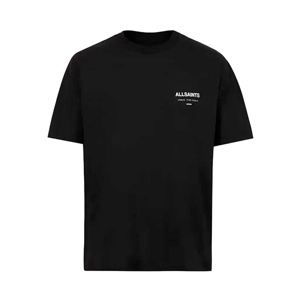ALLSAINTS Underground Oversized Crew Neck T-Shirt Jet Black