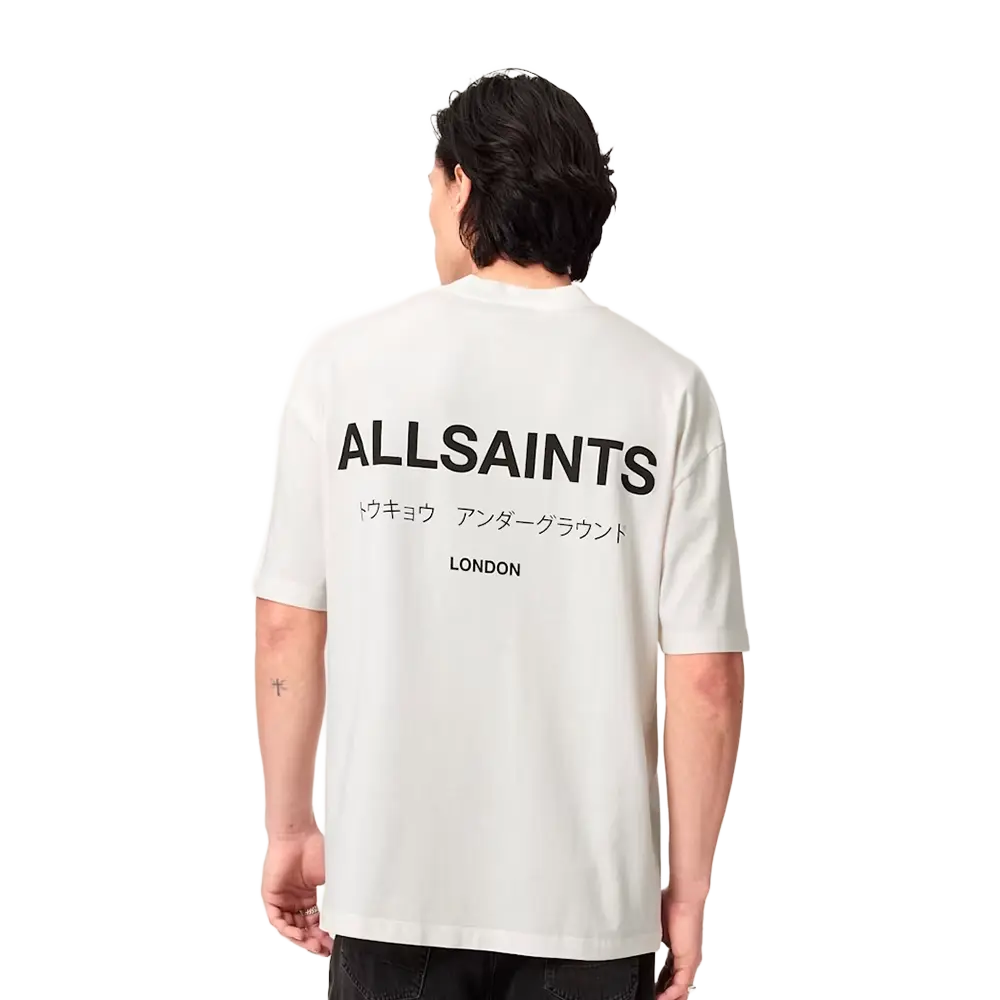 ALLSAINTS Underground Oversized Crew Neck T-Shirt Ashen White