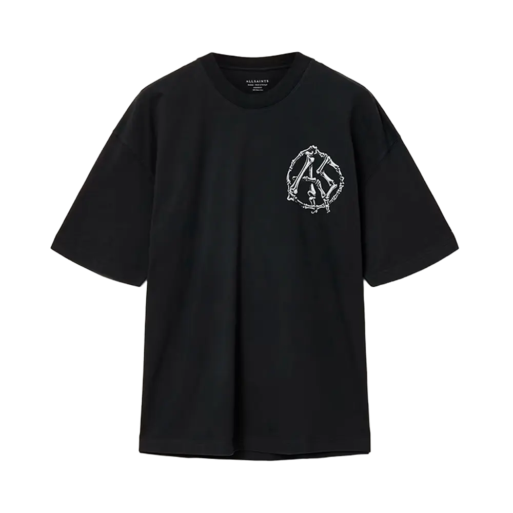 ALLSAINTS Anatomica Oversized T-Shirt Washed Black