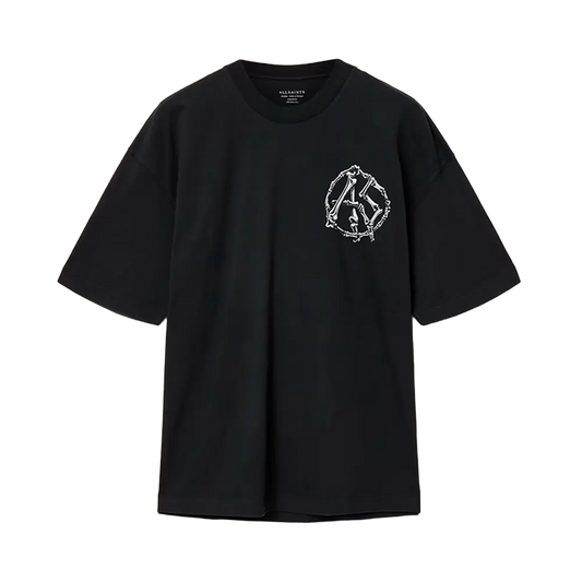 ALLSAINTS Anatomica Oversized T-Shirt Washed Black