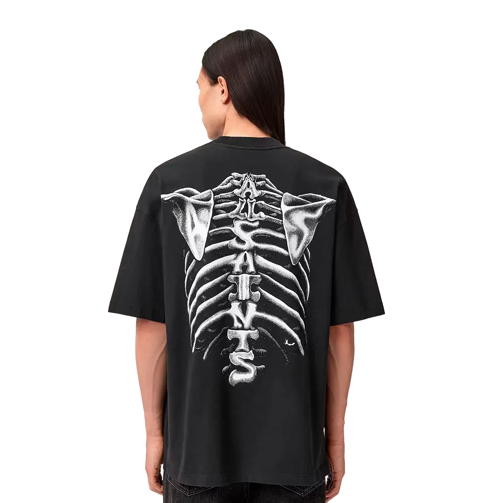ALLSAINTS Anatomica Oversized T-Shirt Washed Black