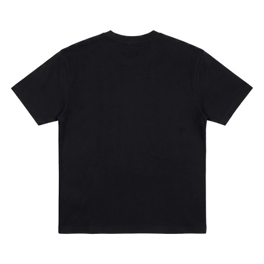 Black Distressed Logo Tee