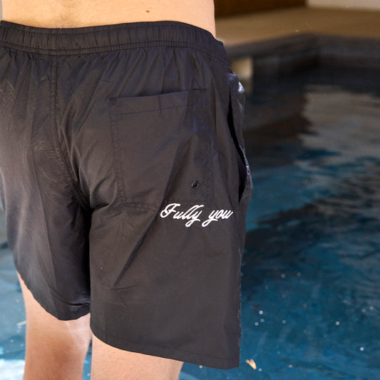 Fully You Black Swim Shorts