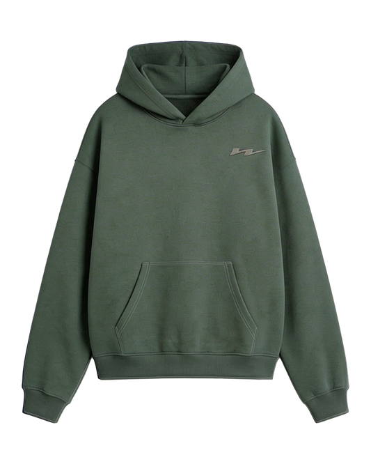 W Patch Hoodie Olive Green