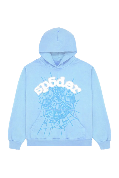 Sp5der Web Hoodie Sky Blue