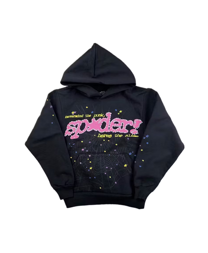 Sp5der P*NK V2 Hoodie Black